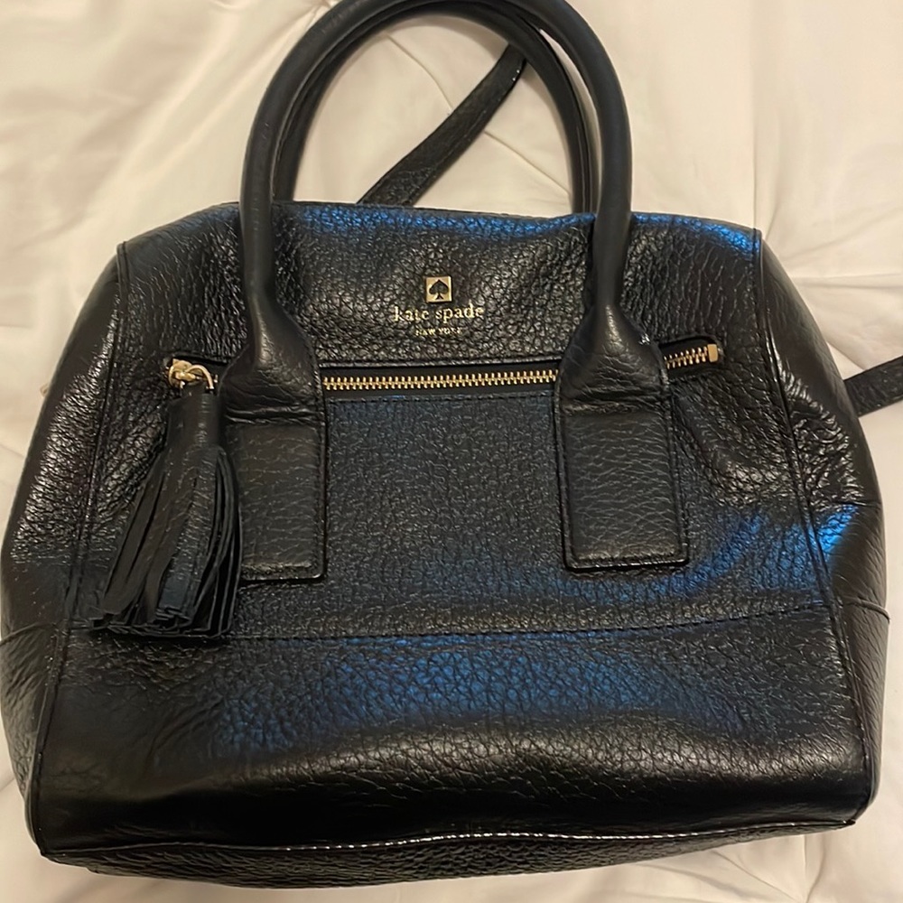 Kate Spade top handle satchel bag pebble leather